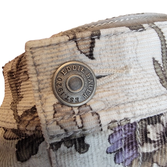 Eddie Bauer Corduroy Floral Pencil Skirt Straight Front Slit Cottage-cor… - Picture 11 of 15